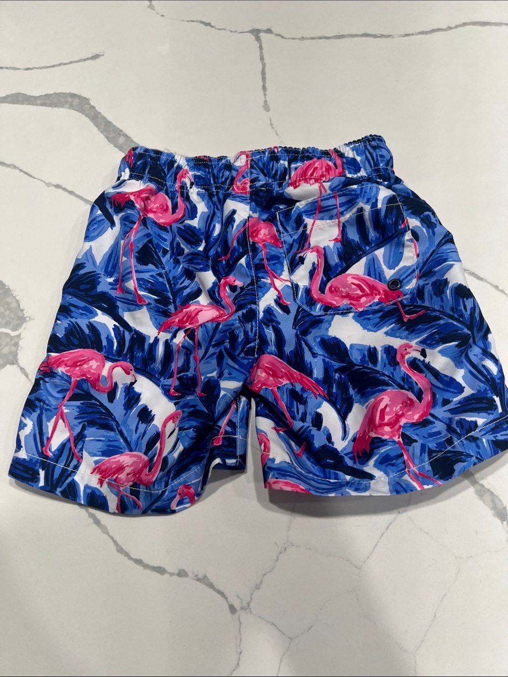 The Children's Place Kids Tropical Swim Shorts Trio - Blue, Peach & Green - Picture 3 of 9